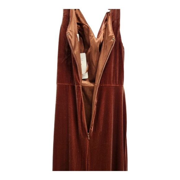 NWT Revelry Dawson Velvet Regular Maxi Dress Terracotta  Dress Size 4 - Picture 5 of 12